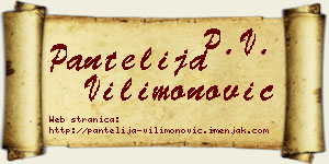 Pantelija Vilimonović vizit kartica